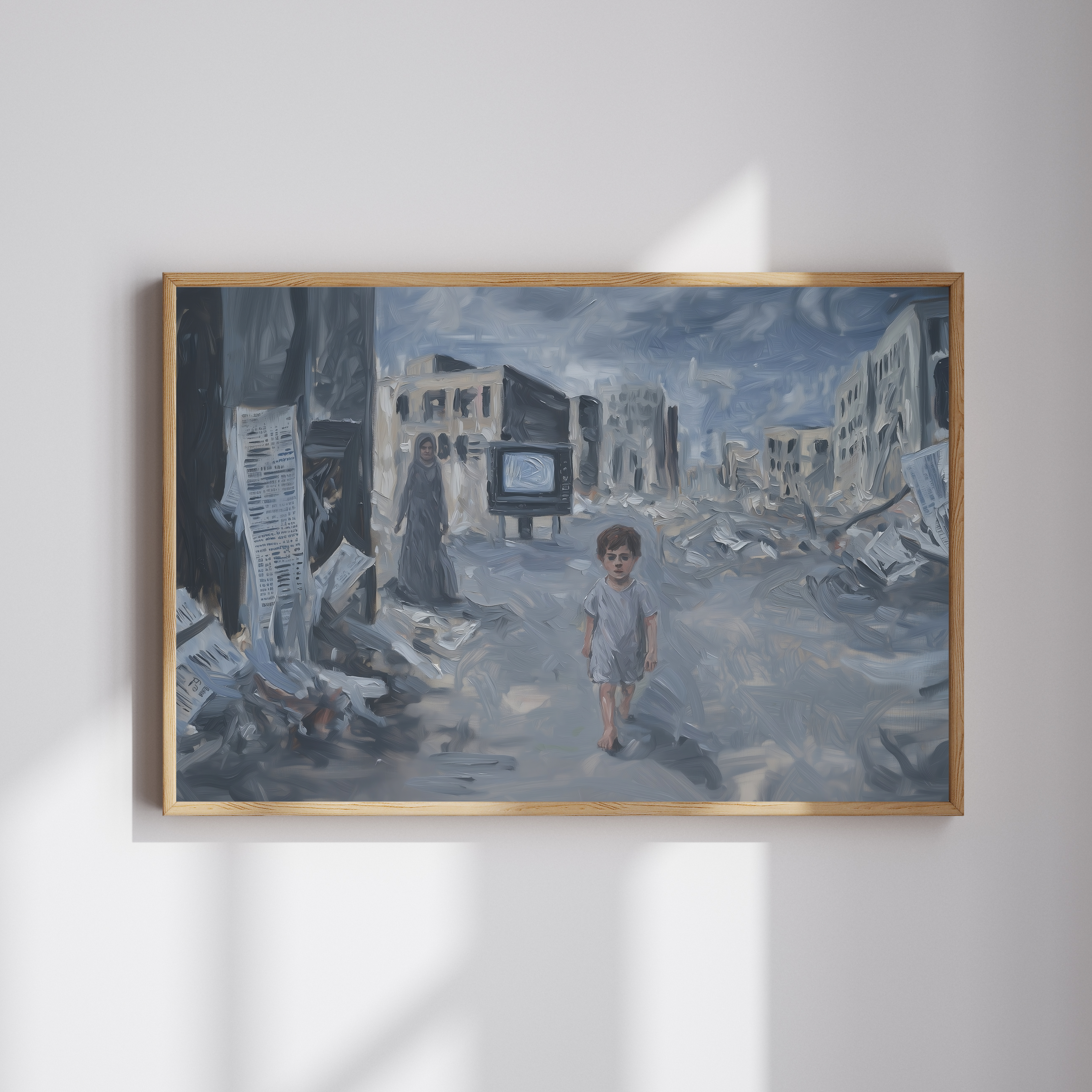 In the Shadow of Our Silence – Gaza’s Cry | Art Print