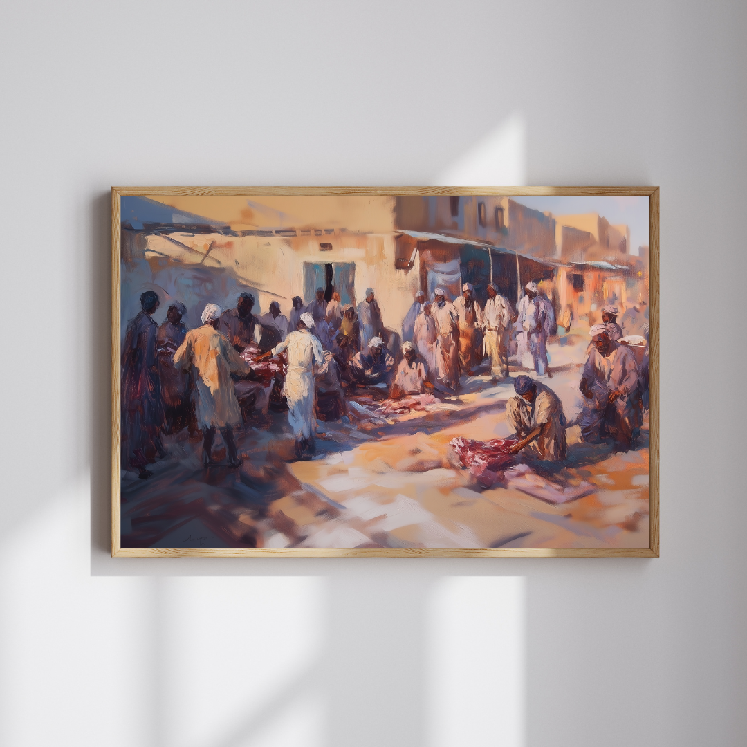 The Bounty of Eid al-Adha – Distributing Meat to the Poor in 17th-Century Egypt | Art Print