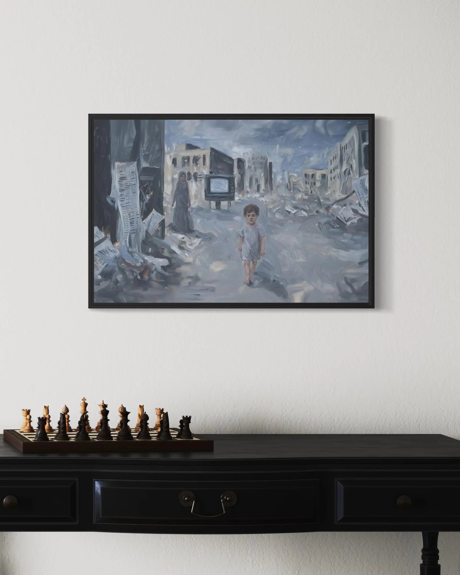 In the Shadow of Our Silence – Gaza’s Cry | Framed Art Print